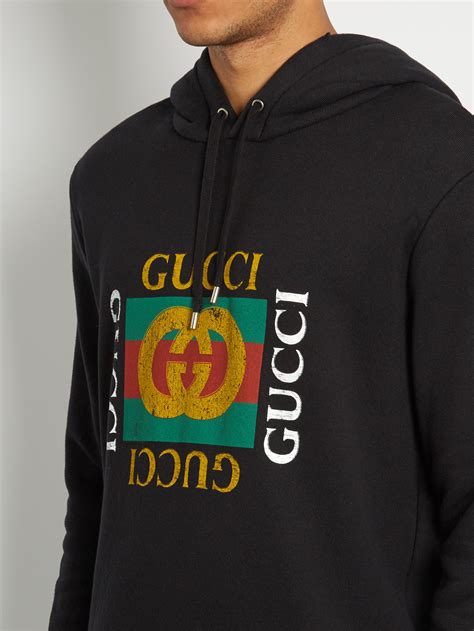 black on black gucci hoodie|black Gucci hoodie men.